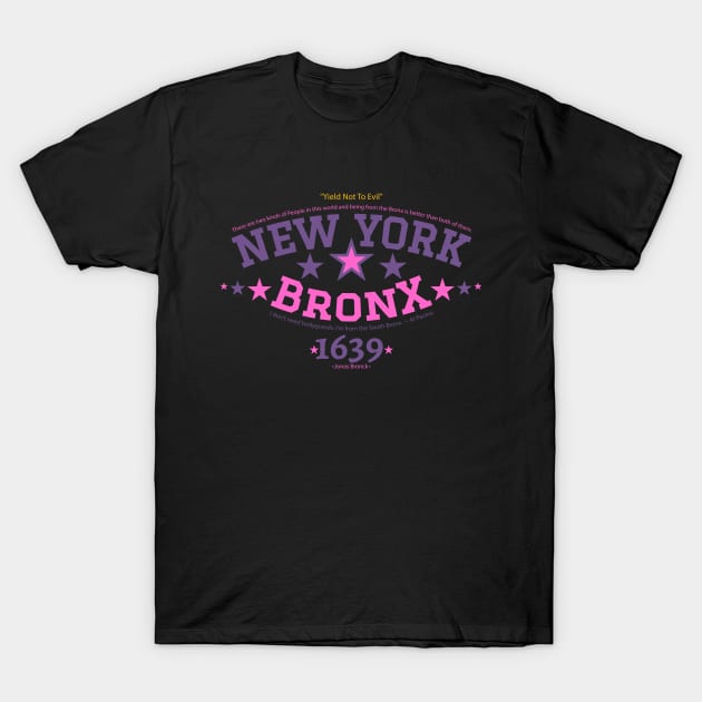 New York Bronx 'Yield to the Evil' Logo Shirt - Urban Streetwear Collection T-Shirt by Boogosh